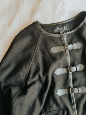 Forever 21 Black Wool Cape